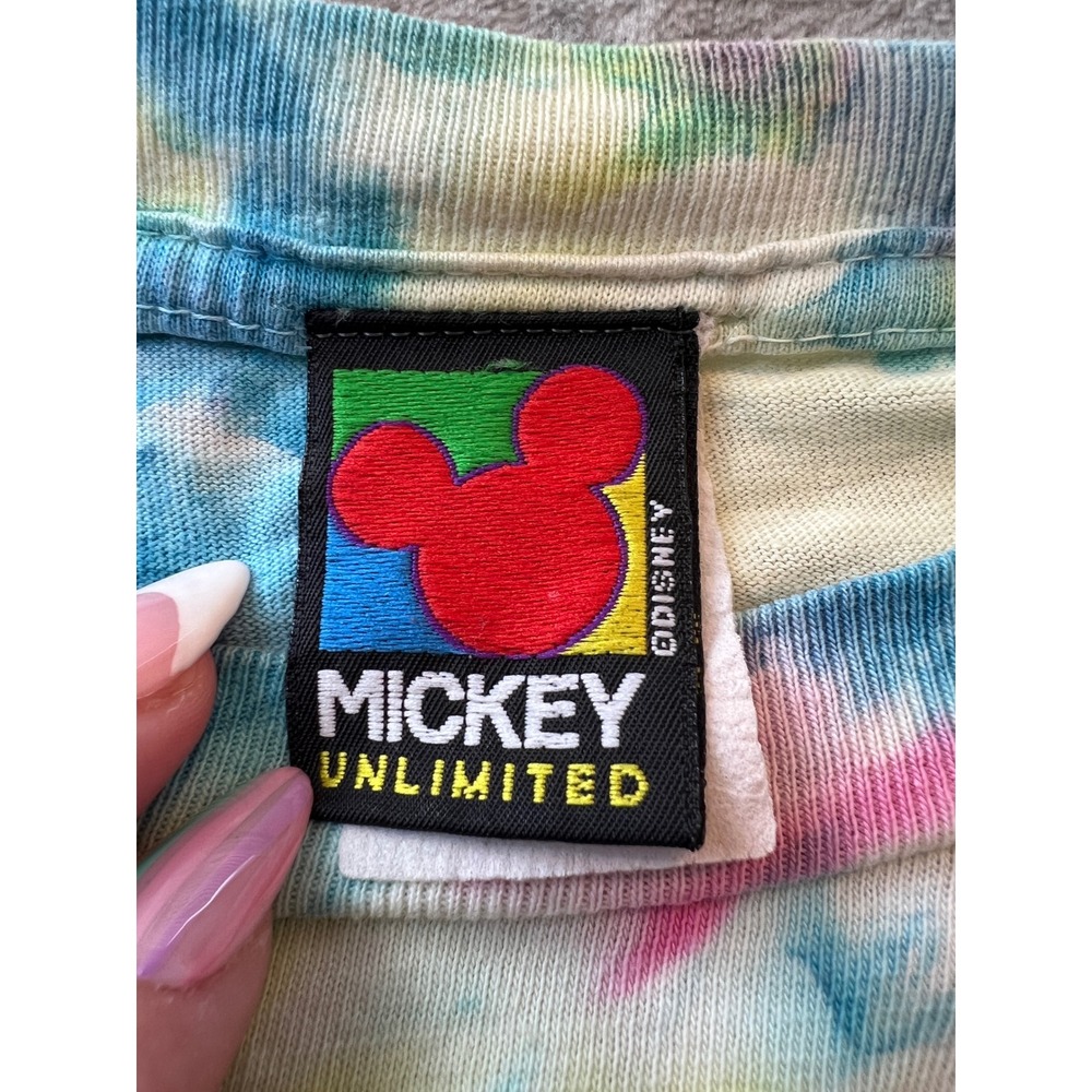 Mickey Unlimited T-Shirt Mens XL Multicolor Tie Dye Mickey Mouse 90s - Picture 3 of 5